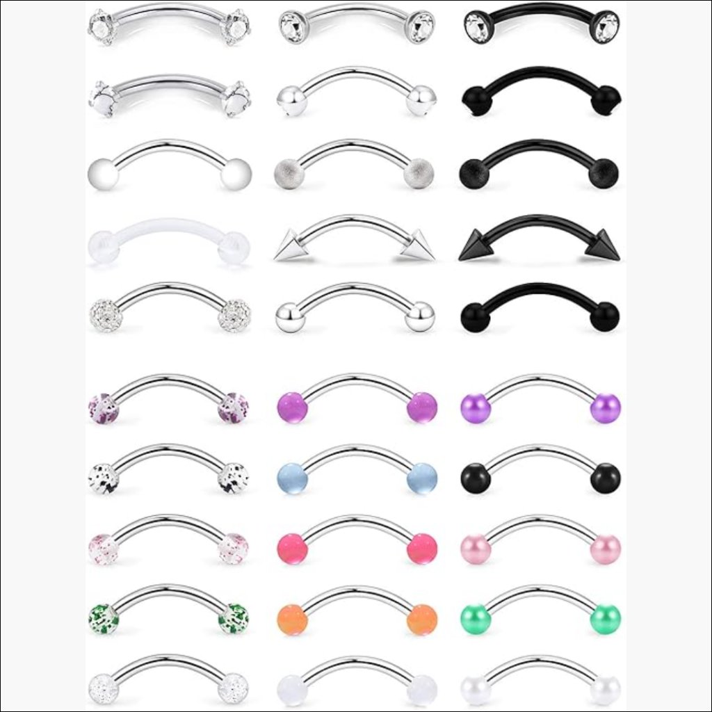 Surgical Steel 16g Body Piercing Jewelry Barbell Retainer 10mm 30pcs